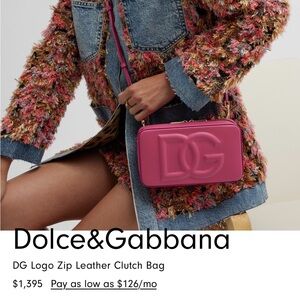 Dolce & Gabbana zip leather clutch